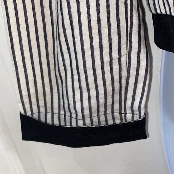Tibi New York Women's Blouse Black & White Stripe Size 2 - Picture 3 of 11